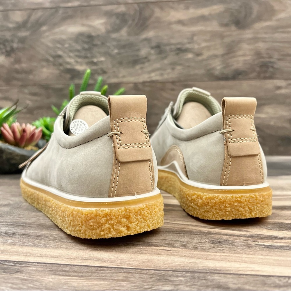 NIB Ecco Crepetray Leather Sneaker Sage - Picture 11 of 15